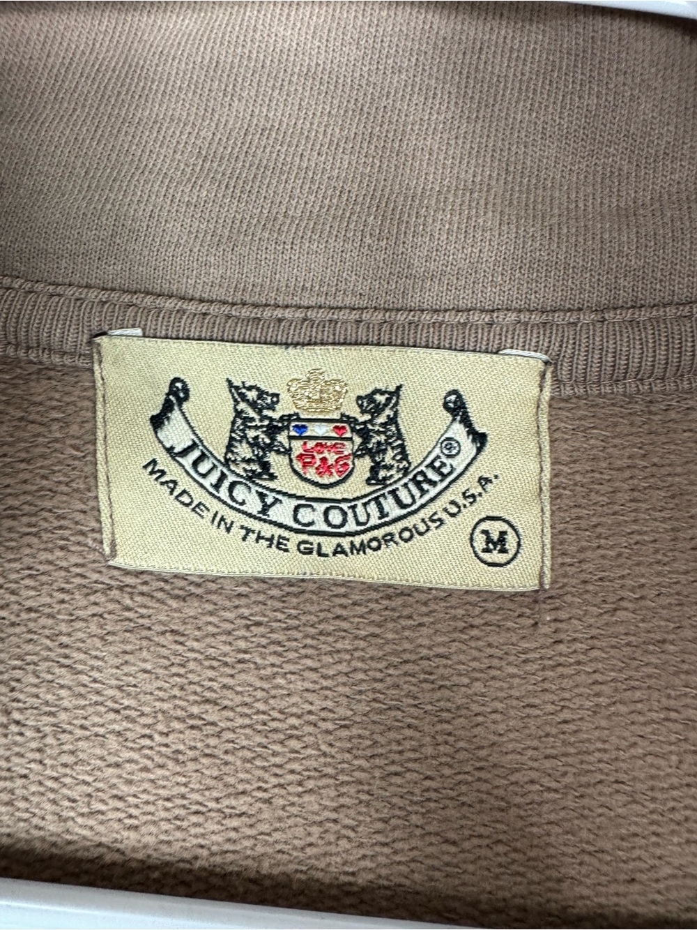 VTG Y2K House of Juicy Couture Zip Up Jacket Brown tan Rhinestone Cotton E - Picture 5 of 15